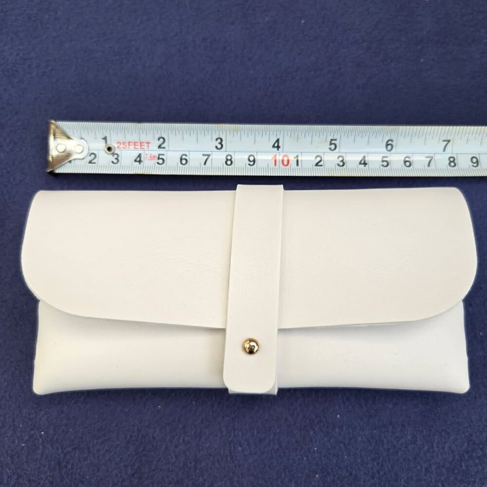 White Faux Leather Eyeglasses Case - NWOT